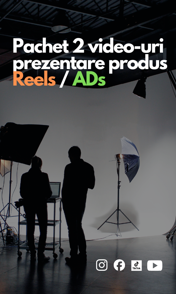 Pachet 2 video-uri de prezentare produs, Reels / ADs (Instagram, Facebook, Tiktok, Youtube)